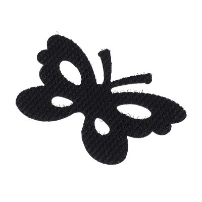 Unique Bargains Women's Butterfly Shape Hair Pad Bangs Patch Black 1 Pc