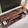 70" Modern TV Stand, Entertainment Center for TVs Up to 80", Wood Media Console with 2 Drawers & 2 Doors & 3 Open Shelves - 3 of 4
