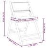 vidaXL 3-Piece Bistro Set Foldable with Dark Grey Bamboo Cushion - 3 of 4