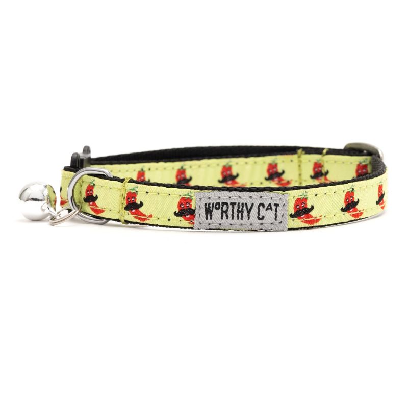 The Worthy Dog Chili Pepper Breakaway Adjustable Cat Collar, 1 of 4
