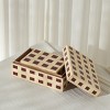 Sati Rectangle Decor Box (Set of 2) - RDC5005 - Yellow/Burgandy - Safavieh - 3 of 4