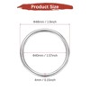 Unique Bargains 316 Stainless Steel Multi-Purpose Welded Heavy Duty O Rings for Crafts Silver - 3 of 4