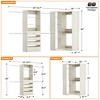 Aheaplus Closet Organizer System with 6 Hanging Rods and Drawers, Freestanding Closet System with Shelves - 4 of 4