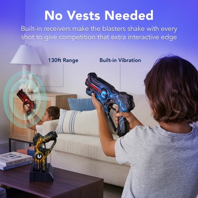 Rechargeable Laser Tag Blasters Set with Docking Station, 4 Colors