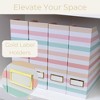 Blu Monaco Foldable Magazine File Holders - Set of 4 or 6 - Many Colors and Designs to Choose From - 3 of 4