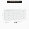 Chest of Dressers with 3 Drawers, Night Stand with Gold Handles, Large Clothes Storage Cabinet for Bedroom, Nursery, Living Room, Closet, White - 2 of 4