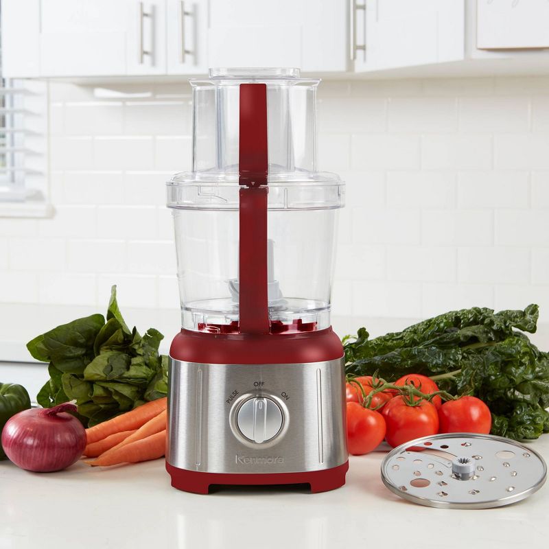 Kenmore 11-Cup Food Processor and Vegetable Chopper - Red/Silver, 3 of 7