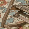 SKRAN Reclining Rocking Chair with Foldable Legs Slat Paneling and Wooden Frame for Garden, Backyard and Pond (Grey) - 4 of 4