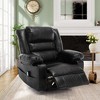 PU Leather Massage Recliner Chair with Manual Reclining, 8-Point Vibration Massage, and Lumbar Heating - 3 of 4