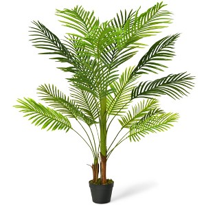 Costway 4.3Ft Artificial Phoenix Palm Tree Plant for Indoor Home Office Store - 1 of 4