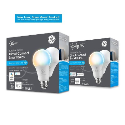 General Electric 2pk Tunable Smart LED Bulb A19 White