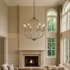 ALOADECOR 26'' 8-Light Modern Classic Candelabra Chandelier Farmhouse Candle Pendant Light For Living Room Dining Room - 2 of 4