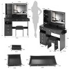 Accent Vanity Table Modern with Power Station and LED Mirror for Bedroom - 41"W - 3irtyhousy - 4 of 4
