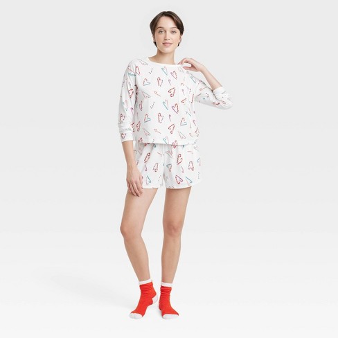 Women's 3pc Socks And Pajama Set - Colsie™ White L : Target