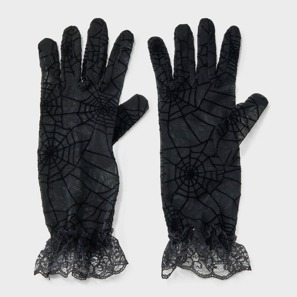Black Spider Lace Gloves