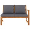 vidaXL Garden Bench Dark grey Solid acacia wood 45.1 in Durable - 2 of 4
