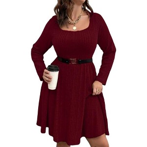 Plus Size Sweater Dress Plus Sweater Dress Casual  sweater dress - 1 of 1