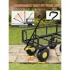 Steel Garden Wheelbarrow - Convertible Wheelbarrow, Foldable Sides, Quick-Release Hinges, Heavy Duty, Corrosion-Resistant Frame - 4 of 4