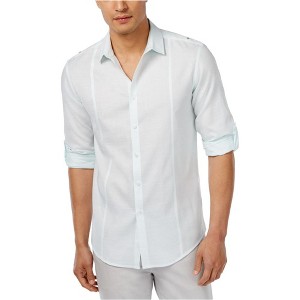 I.N.C International Concepts Mens Gallagher LS Button Up Shirt, Green, XX-Large - 1 of 1