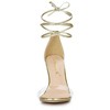 Allegra K Women's Opened Toe Clear Strap Stiletto Heel Lace Up Sandals - 3 of 4