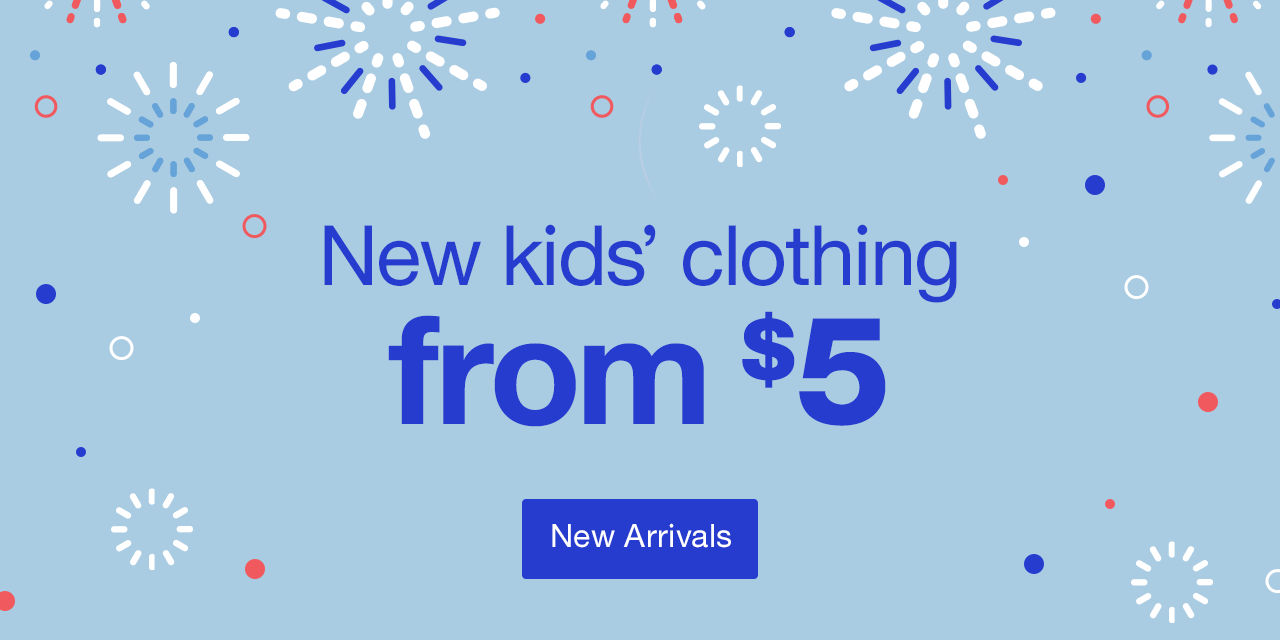 New kids' clothing from $5