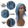 Unique Bargains Women Curly Shoulder Length Human Hair Wigs 14" with Wig Cap - 4 of 4
