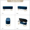 Nuria 49 Wide Modern Upholstered Flip Top Storage Bench with Golden Metal C - 4 of 4