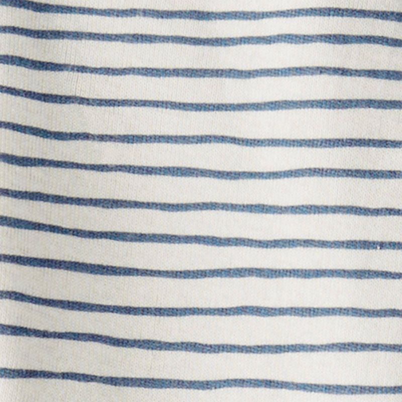 Little Planet by Carter’s Organic Baby Striped Sleep N' Play - White/Blue, 3 of 4