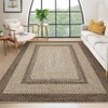Machine Washable Rug, Non-Slip Non-Shedding Area Rugs for Living Room, Farmhouse Printed Braided Bordered Carpet - 2 of 4
