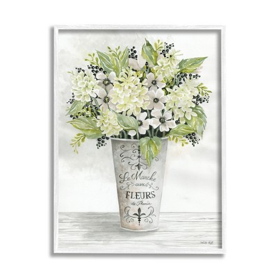 Stupell Industries French Floral Greenery Bouquet Parisian Charm Flowers
