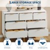 7 Drawer Dresser for Bedroom, 47.2" Wide Chest of Drawers with Metal Legs, TV Stand Dresser Storage Cabinet, Entryway Storage Organizer - 4 of 4