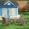 WestinTrends Malibu Kids 5-Piece HDPE Outdoor Square Patio Dining Table and Chairs Set - 2 of 4