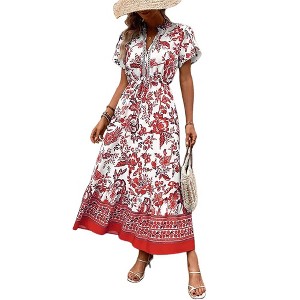 blue dress for baby girl Women's Boho White Maxi Dress main image 0