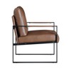 NicBex Faux Leather Accent Chair,Upholstered Living Room Chairs with Mid-Height Backrest and Metal Frame,Accent Chairs for Living Room - 4 of 4