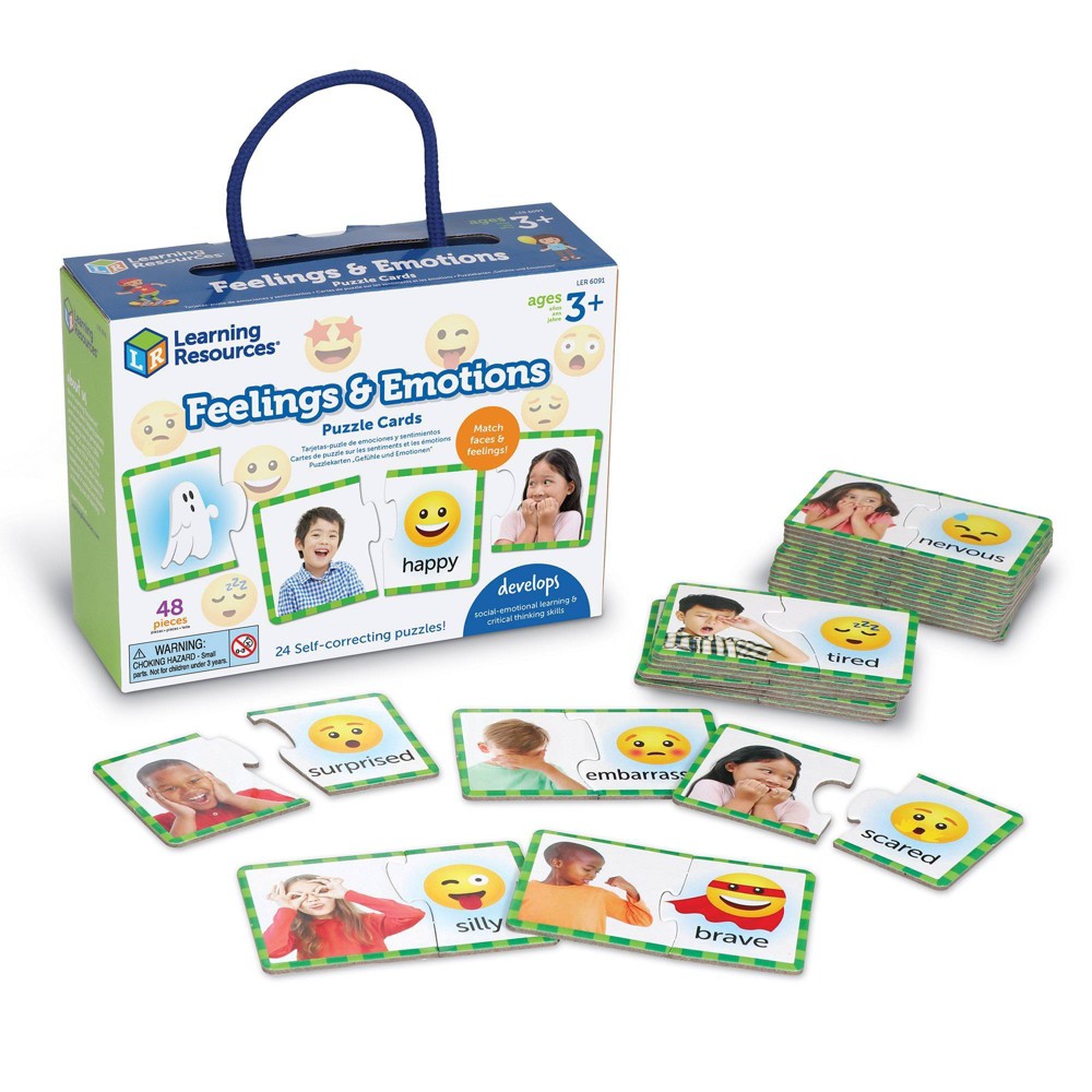 Photos - Educational Toy Learning Resources Feelings & Emotions Puzzle Cards 