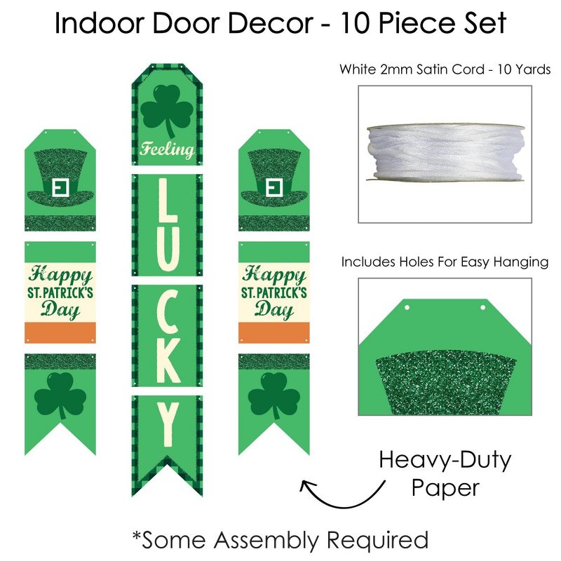 Big Dot of Happiness St. Patrick's Day - Hanging Vertical Paper Door Banners - Saint Paddy's Day Party Wall Decoration Kit - Indoor Door Decor, 5 of 8