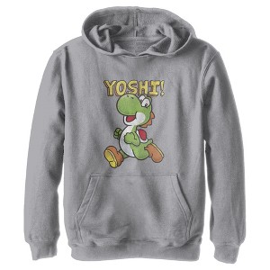 Boy's Nintendo Running Yoshi Pull Over Hoodie - 1 of 3
