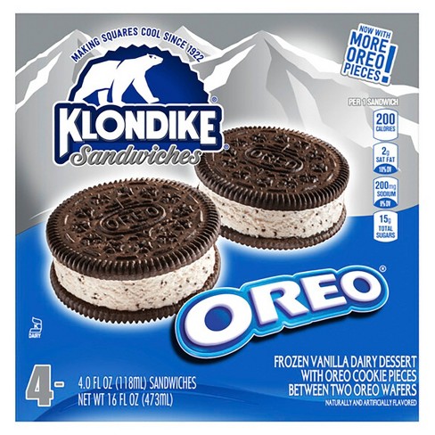 Klondike Oreo Ice Cream Sandwiches 4pk Target