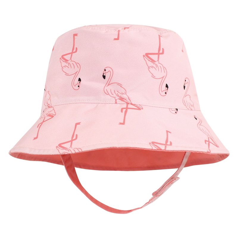 Hudson Baby Infant Girl Sun Protection Hat, Flamingo Rainbow Stripe, 5 of 8