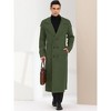 Lars Amadeus Men's Winter Notch Lapel Double Breasted Solid Color Overcoat - 2 of 4