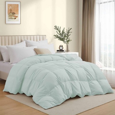 Peace Nest Ultra Soft All Season Down Comforter, Green, Full/Queen, 88x90"