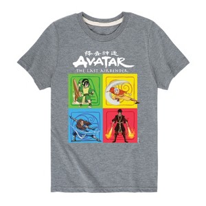 Boys' - Avatar: The Last Airbender - Toph Aang Katara Zuko Four Elements Short Sleeve Graphic T-Shirt - 1 of 4
