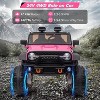 2 Seats 24V Kids Ride on Truck with Remote Control, Battery Powered Electric Ride Car Toy for 3-8 Years, 4 Motors,LED Light,Music - 4 of 4