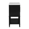Linon Kolton Kitchen Cart Black - 4 of 4