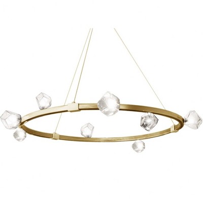 Dainolite Pearlene 1 - Light Chandelier in  Aged Brass