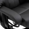 PU Leather Massage Recliner Chair with Ottoman, 360¡ã Swivel Recliner and Footstool, Side Pocket and Remote Control - 2 of 4