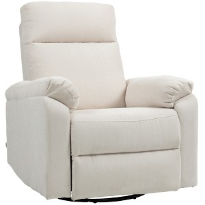 Recliner Chair, Wide Swivel Rocker Chair, Overstuffed Single Sofa with Pocket Spring, Footrest, Quick Assembly - 1 of 4