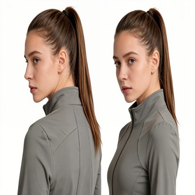 Женские куртки Iris Fashion XL Women Fit Athletic Zip Up Jacket, Lightweight High Stretch Yoga Running Track Coat , Grey Workout Sport Outerwear 1 Piece — фото 3