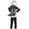 HalloweenCostumes.com Dino-mite Toddler T-Rex Skeleton Costume | Black Jumpsuit with Bone Details & Skull Headpiece - 2 of 2