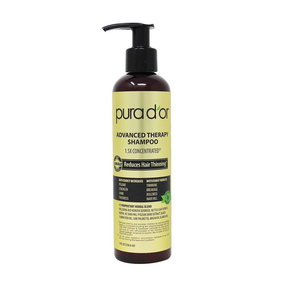 Photos - Hair Product Pura Dor Pura d'or Advanced Therapy Shampoo - 8 fl oz 